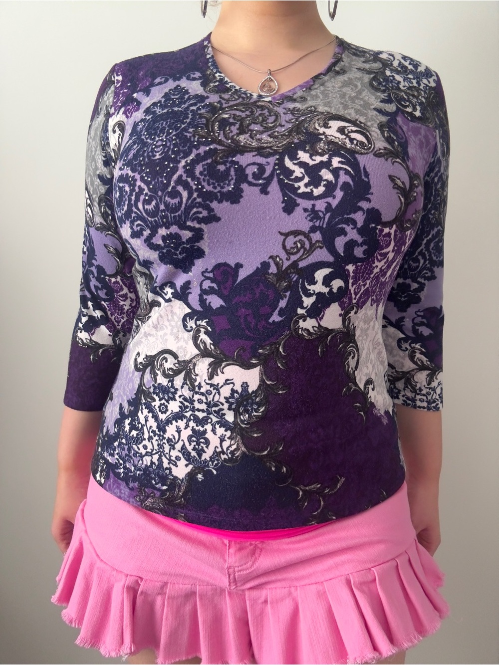 y2k rhinestone floral boho top